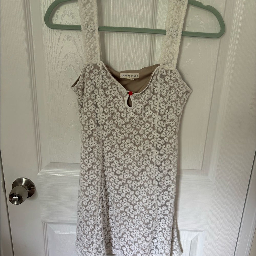 Aeropostale Cream Floral Knit dress